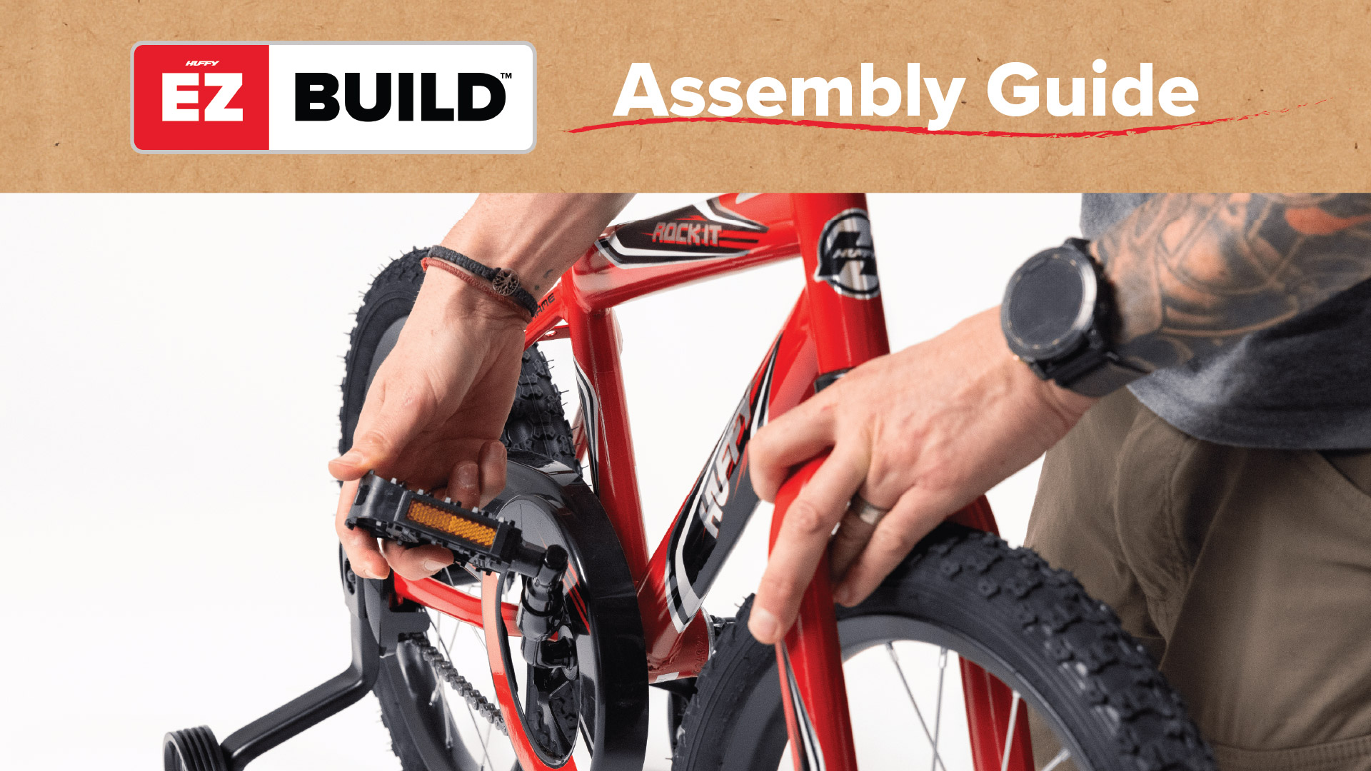 thumbnail video image 3 of Huffy 20" Rock It Kids' Bike, Fits Riders 44"-56", Blue, Youth, Boys, 3 of 13